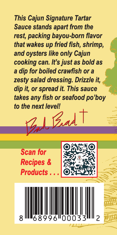Bad Brad's Cajun Tarter Dipping Sauce - 12 oz