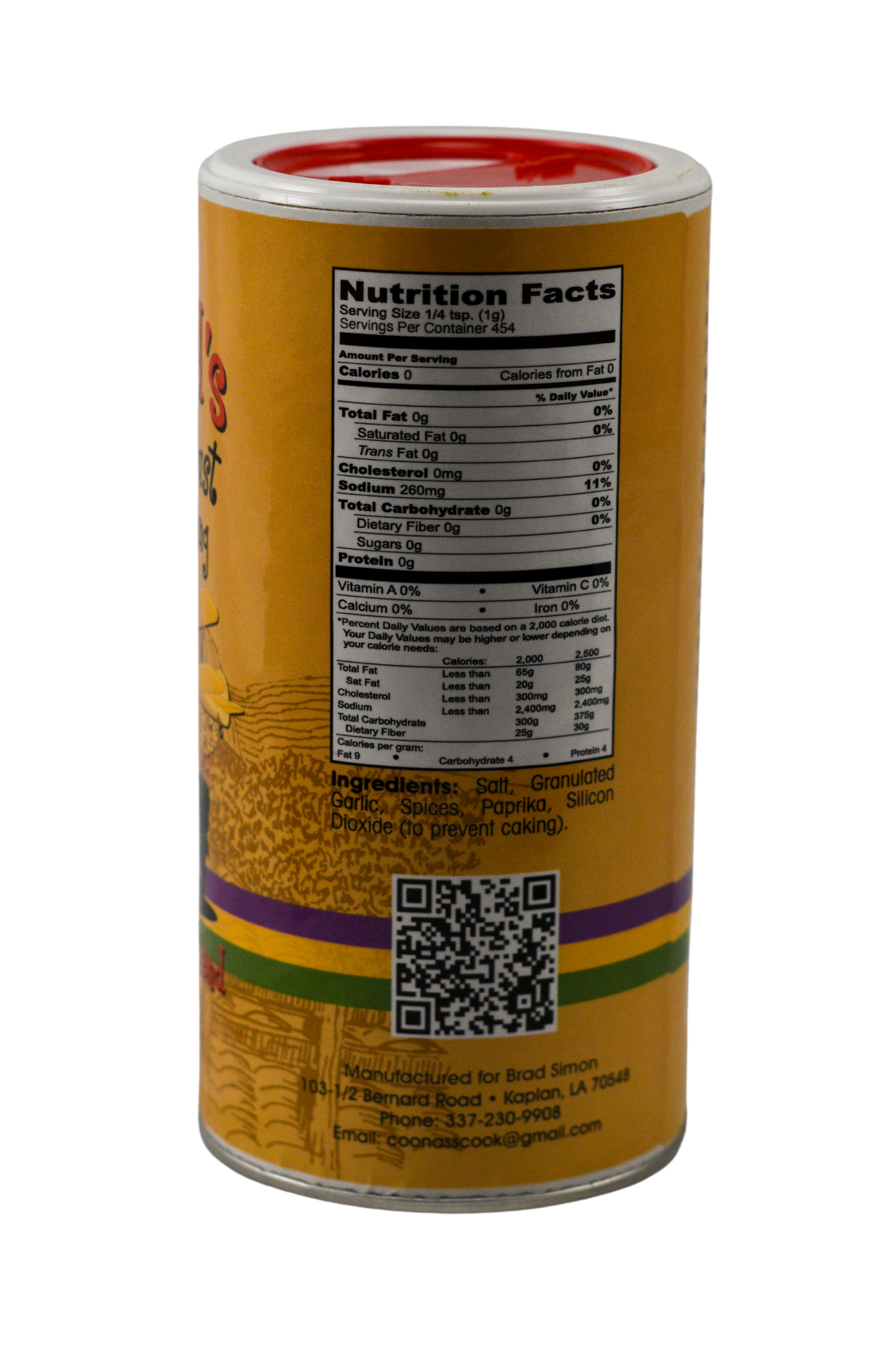 Bad Brad's Crop Dust Seasoning - 16 oz. can