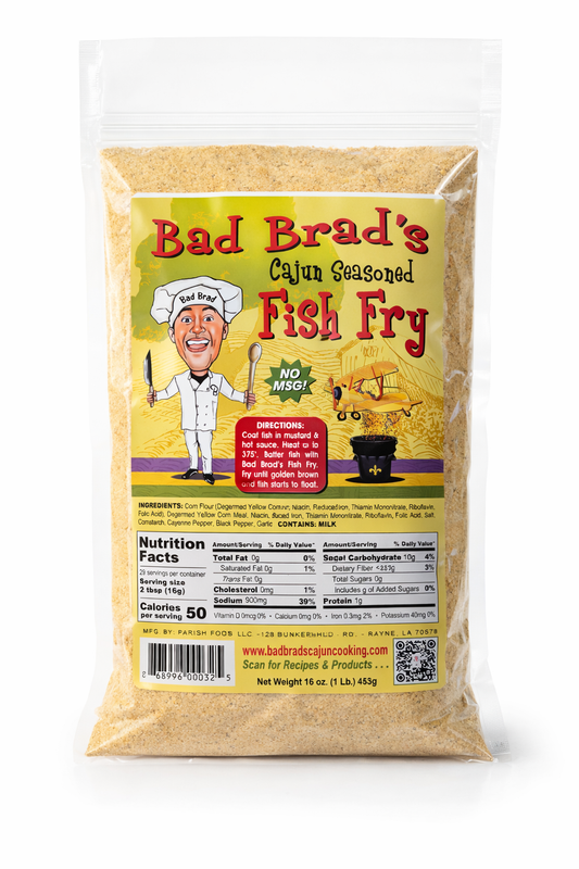 Bad Brad's Cajun Seasoned Fish Fry - 16 oz